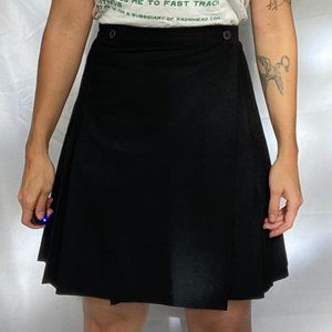 schoolgirl tennis pleated black knee-length skirt